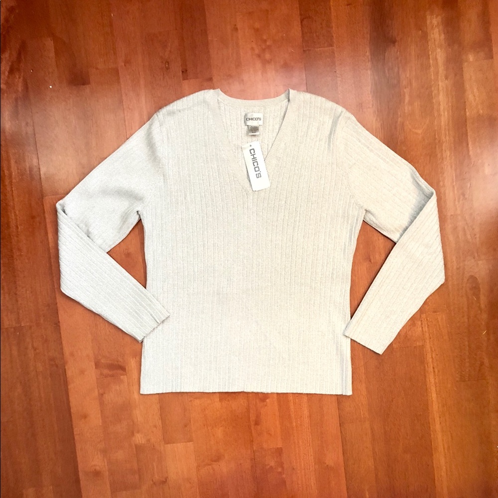 CHICHO’S SILVER SPARKLE SWEATER - Picture 5 of 5